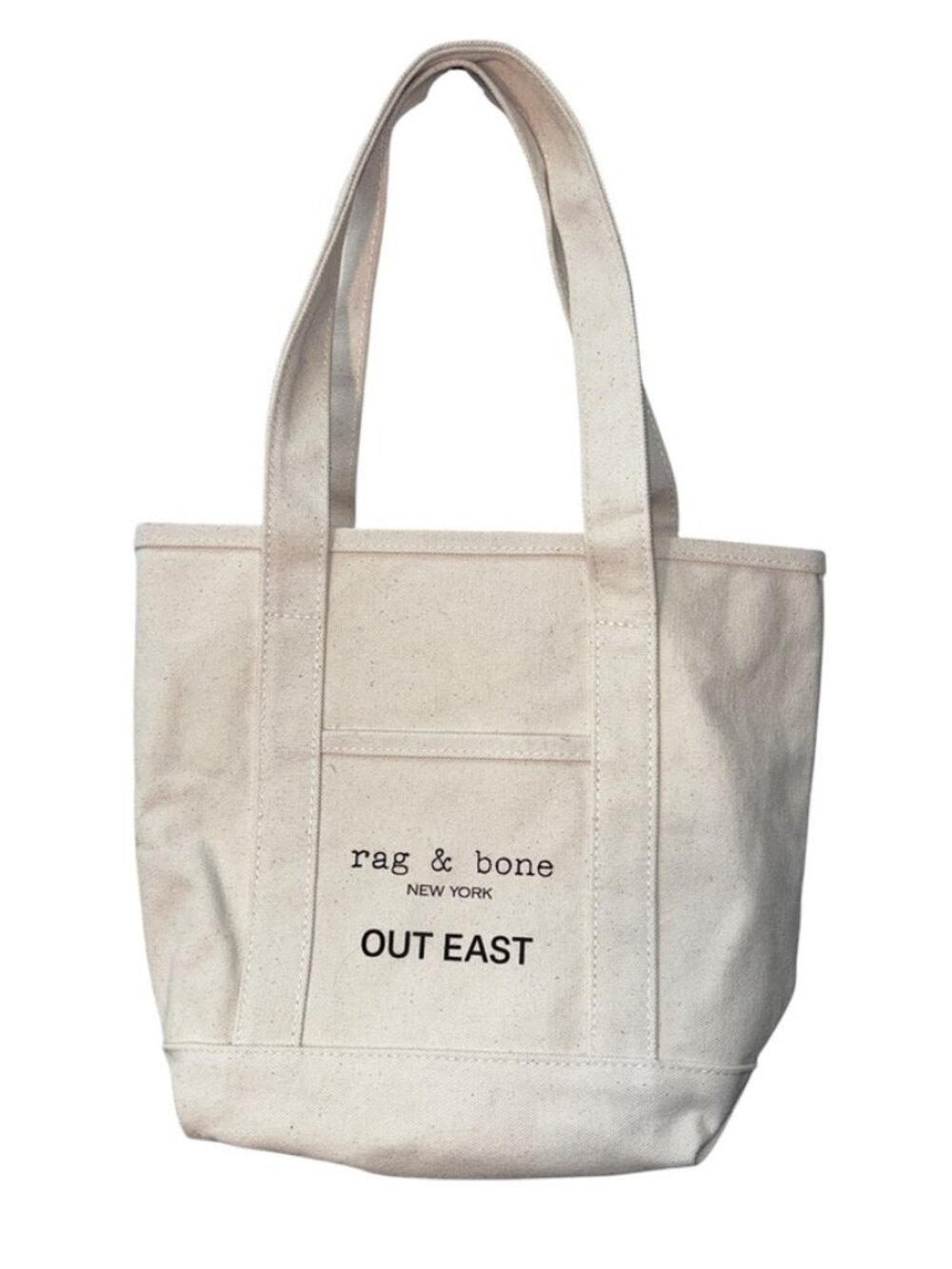 Rag & bone OUT EAST NEW the Hamptons cream cotton canvas tote bag